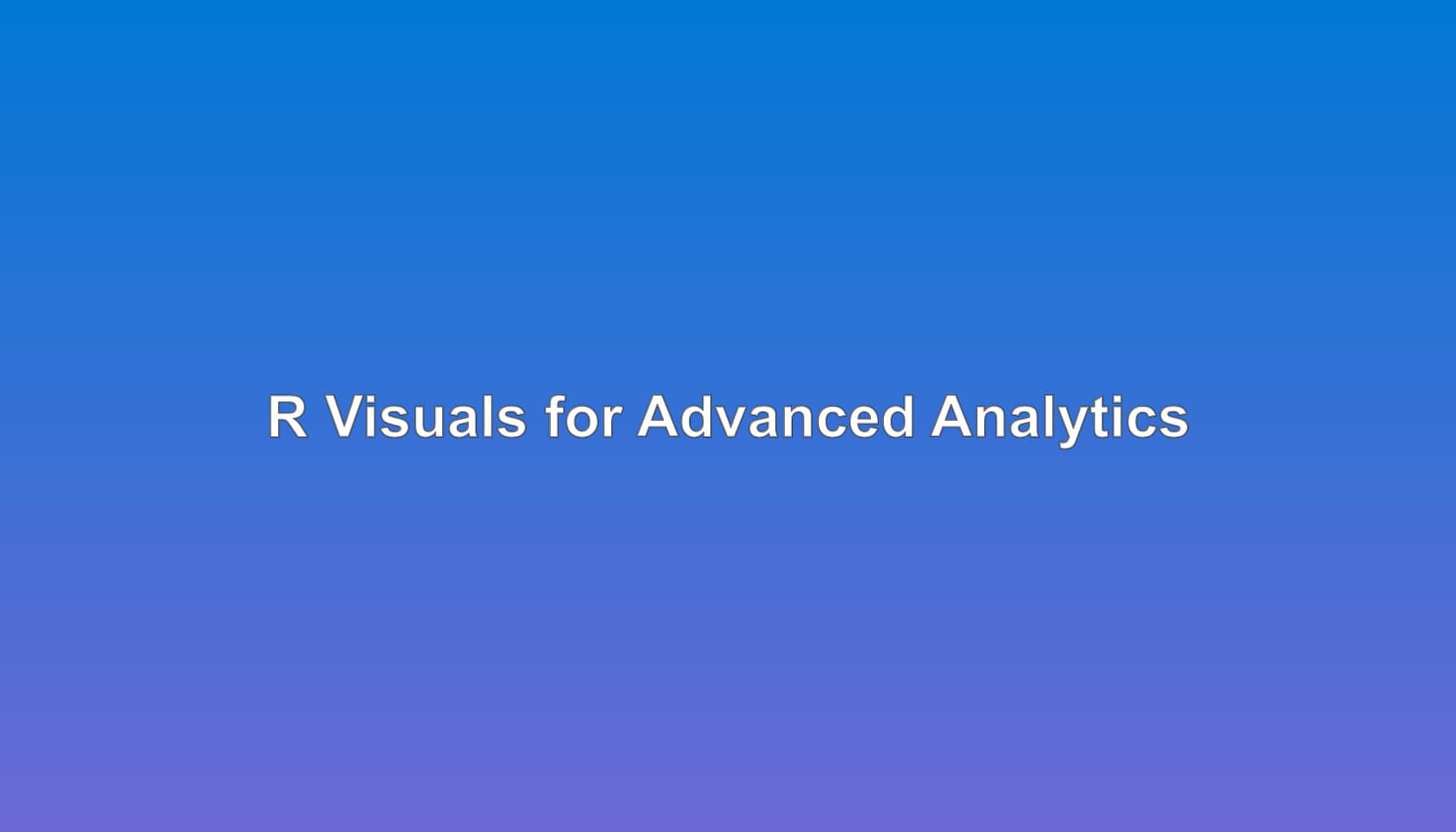 R Visuals in Power BI: Statistical Analysis