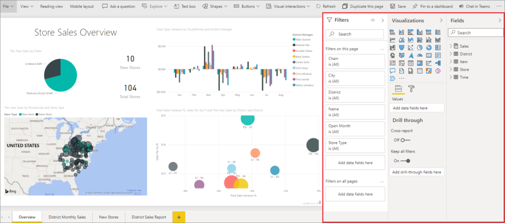 report level filter power bi